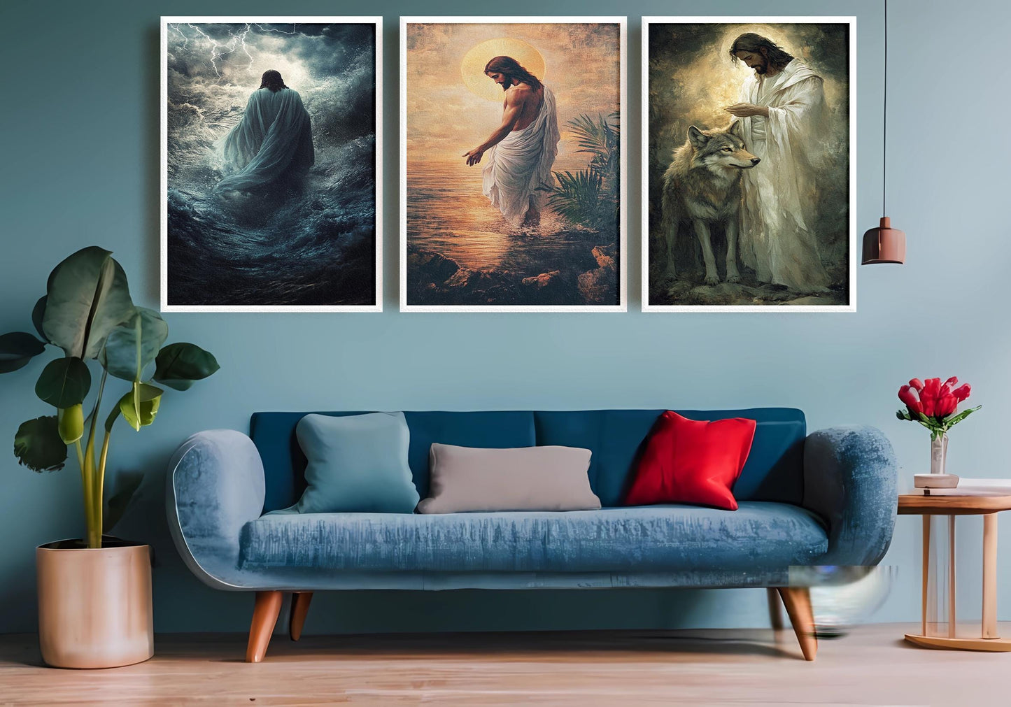 Jesus Christ Canvas Art Set: Spiritual Christian Home Decor