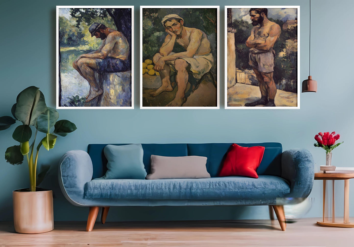 Post Impressionist Male Portrait Art Set: Vintage Figurative Canvas Prints