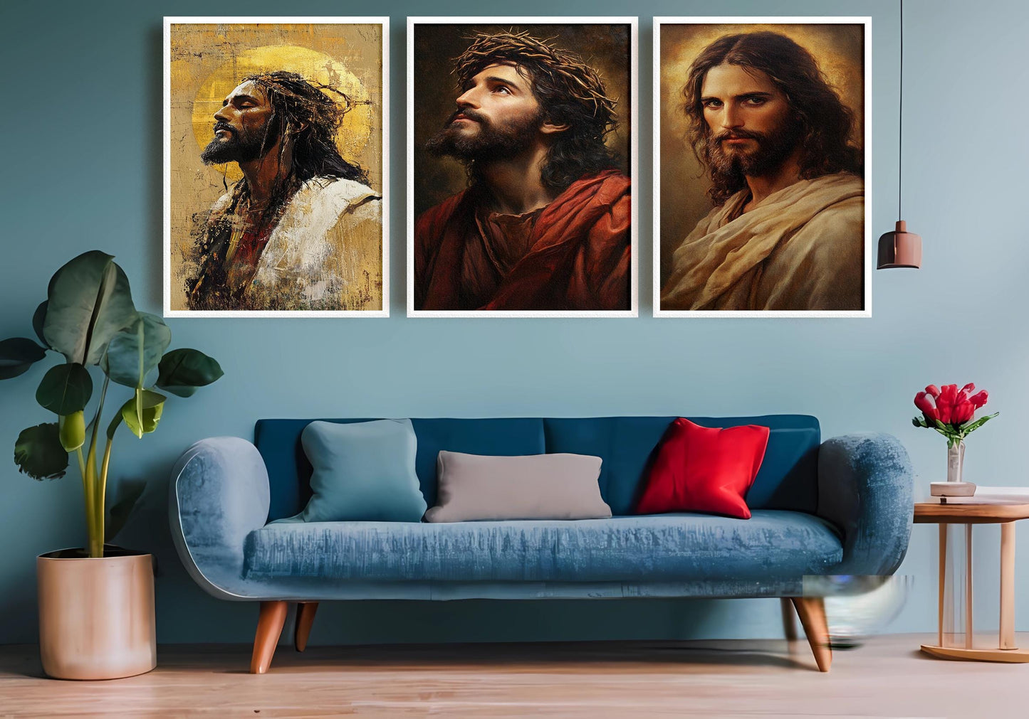 Jesus Christ Crown of Thorns Print Set: Christian Home Decor