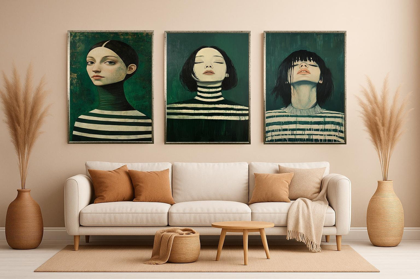 Mystic Queen Art Set: Gothic Surrealist Female Portrait Prints