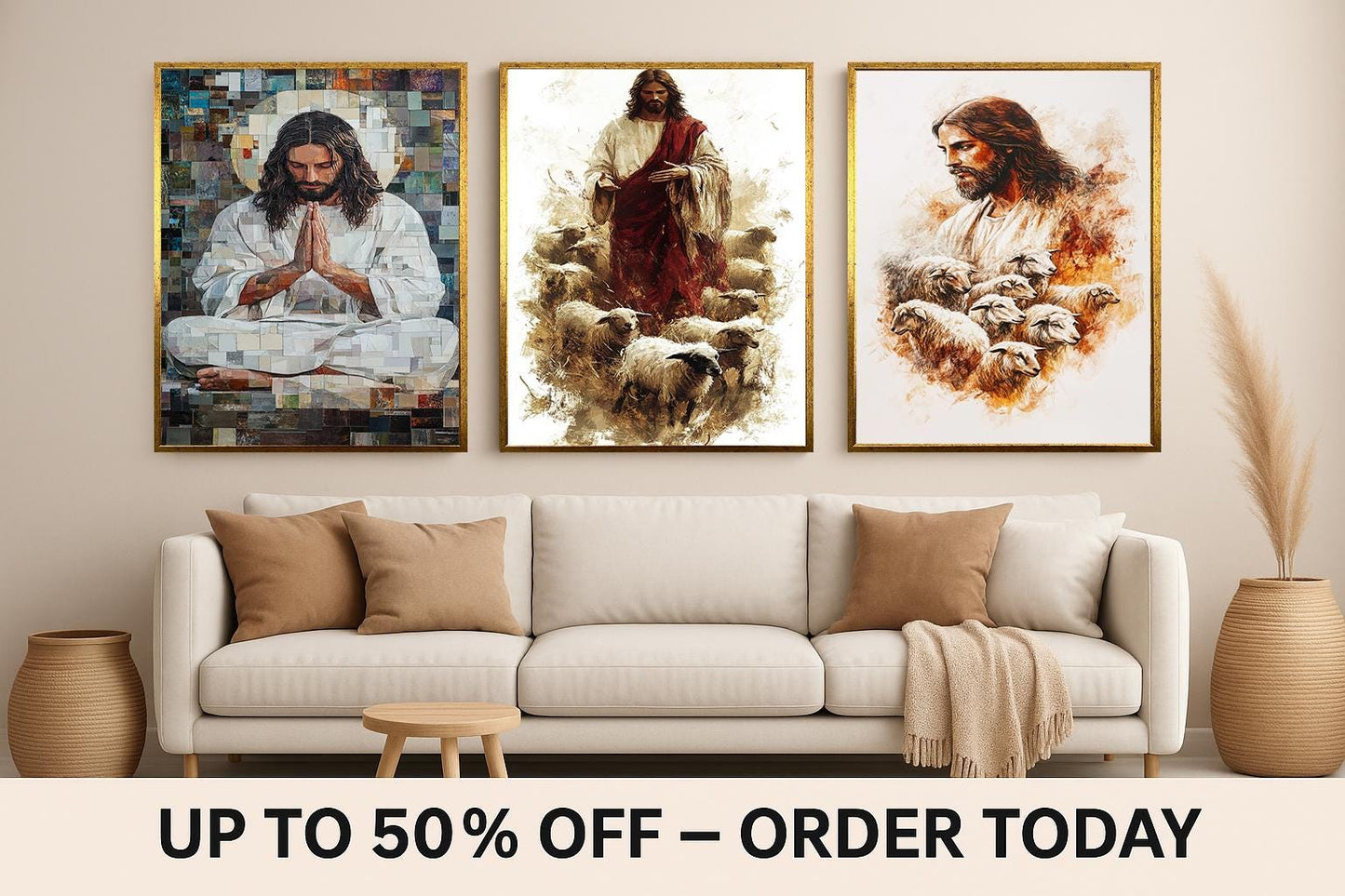Good Shepherd Canvas Print Set: Christian Home Decor