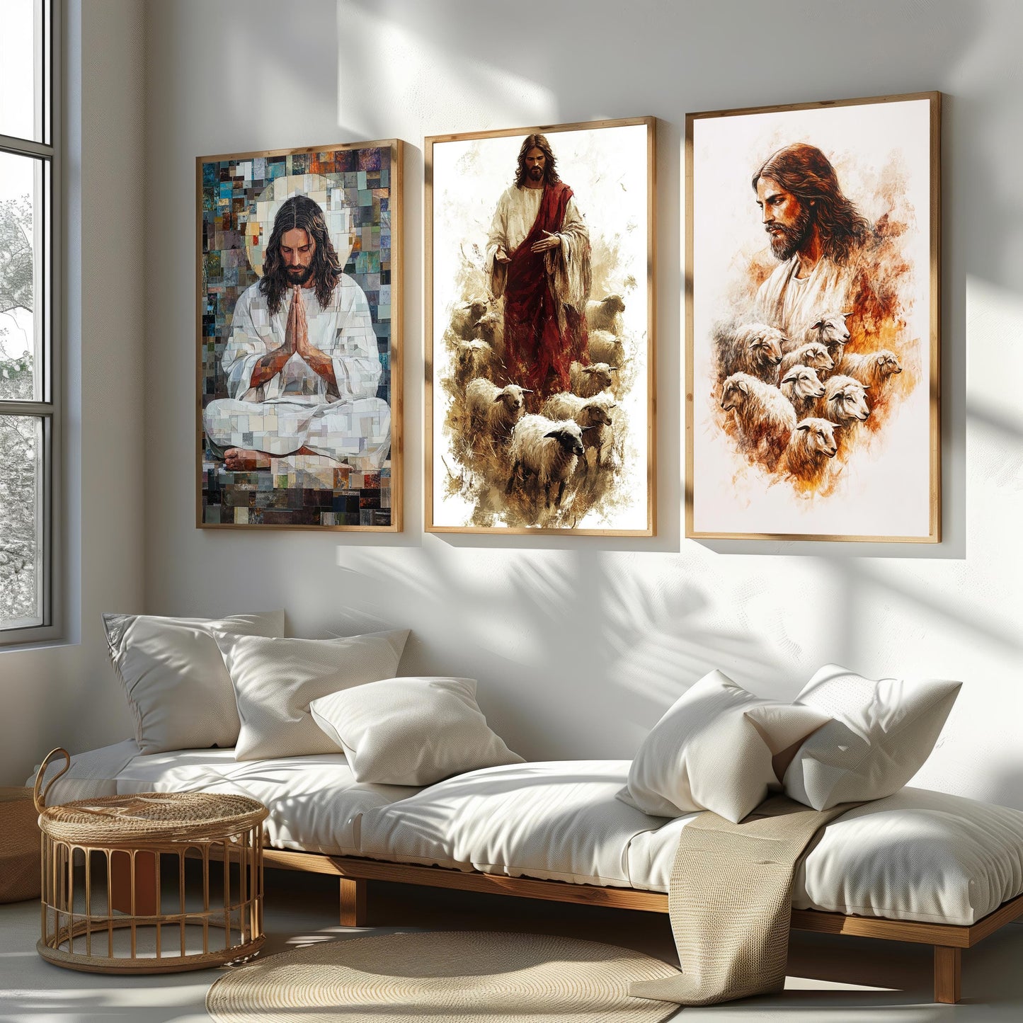 Good Shepherd Canvas Print Set: Christian Home Decor