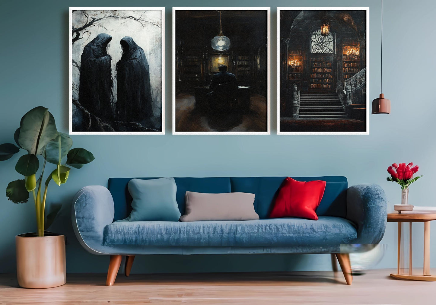 Dark Gothic Library Art Set: Haunted Academia Decor Prints
