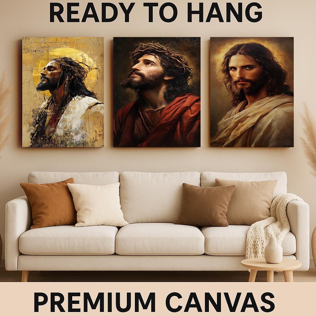 Jesus Christ Crown of Thorns Print Set: Christian Home Decor