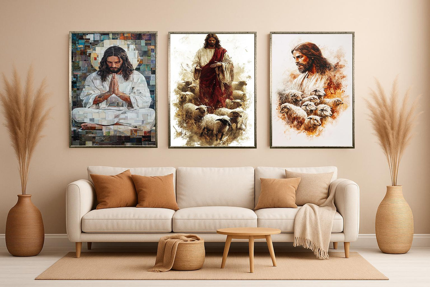 Good Shepherd Canvas Print Set: Christian Home Decor