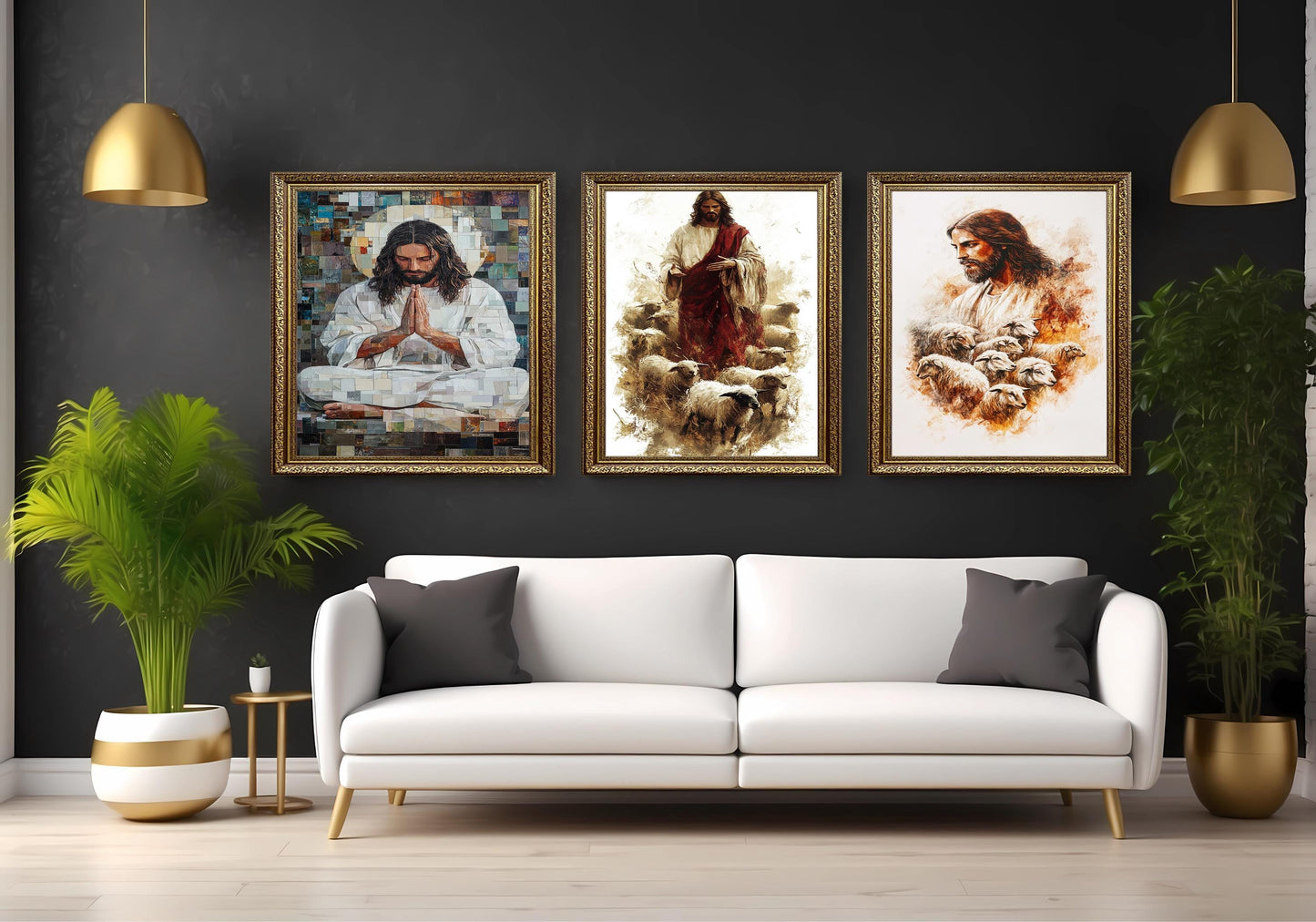 Good Shepherd Canvas Print Set: Christian Home Decor