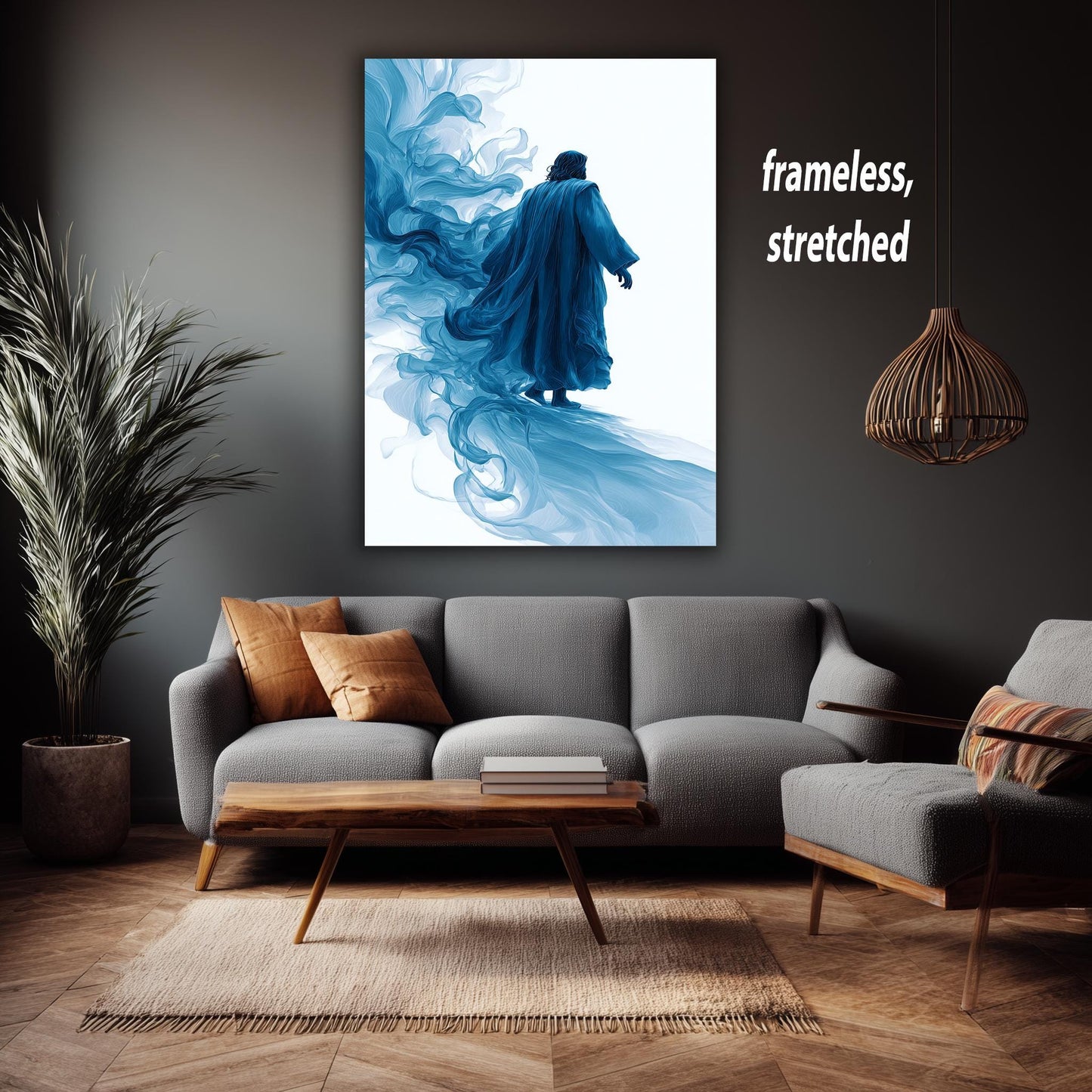 Surreal Jesus Canvas Print: Abstract Christian Wall Art